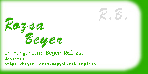 rozsa beyer business card